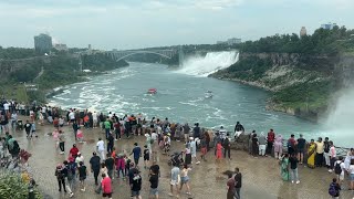 Niagara Falls town  Walking  The Falls [upl. by Avlem]