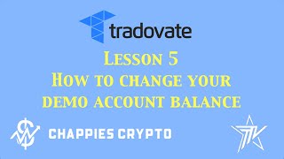 Tradovate Lesson 5  How to change your Demo Account Balance  Paper Trading Futures Markets [upl. by Bowlds]