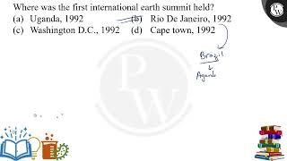 Where was the first international earth summit held [upl. by Yesdnyl214]