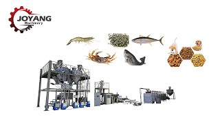 Floating sinking aquatic fish feed extruder machine production line [upl. by Yerrok]