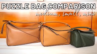 Loewe Puzzle Bag Comparison  Medium vs Small vs Mini [upl. by Fihsak161]