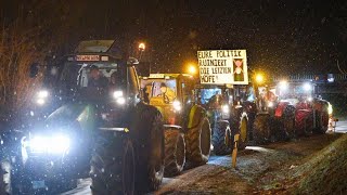 Landesweite Aktionen Landwirte starten Protestwoche [upl. by Alphonso]