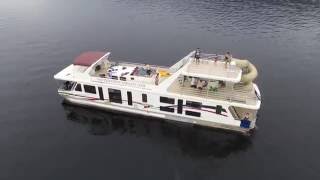 Shuswap Lake BC Canada Houseboating Drone Footage [upl. by Dnomsad]