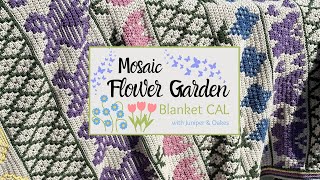 New mosaic crochet blanket pattern  Crochetalong [upl. by Ateekahs]