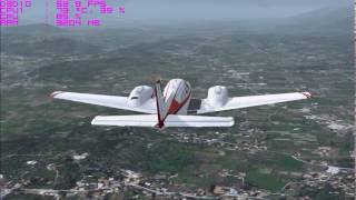 FSX Flying over Zakynthos Zante  customized freeware scenery [upl. by Llahsram]