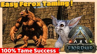 Easy Ferox Taming Guide  Fjordur location  ARK Survival Evolved [upl. by Tarton]