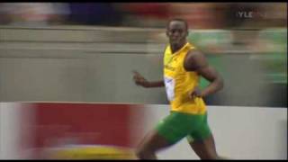 Usain Bolt 100m 958 ME YLE TV2 [upl. by Lazes928]