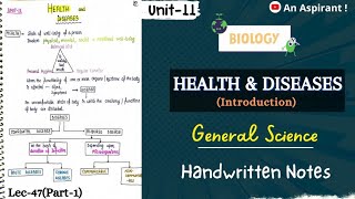 Health amp Diseases Unit11 Part1  Biology  General Science  Lec47  An Aspirant [upl. by Stiruc]