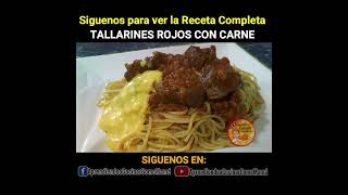 TALLARINES CON CARNE RECETA [upl. by Hayidah]