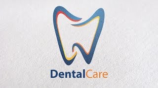 Adobe Illustrator Tutorial  How to design a Dental Care Logo [upl. by Berhley700]