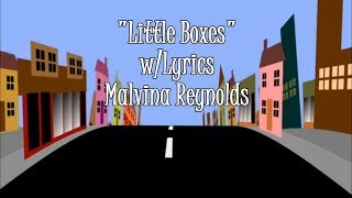 Little Boxes quotWeeds Themequot Lyrics On Screen Malvina Reynolds [upl. by Arten]