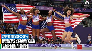 Womens 4x400m Final 🏃 Paris Champions [upl. by Nosyd]