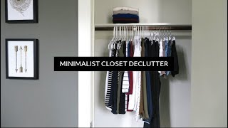 Minimalist Closet Clear Out  Declutter  40 Item Wardrobe for the Year [upl. by Yssim]