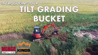 Kubota Mini Excavator Tilt Grading Bucket in Action [upl. by Caddric]