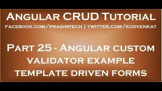 Angular custom validator example template driven forms [upl. by Wickner]