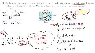 Questão 17 Prismas e Pirâmides [upl. by Midian144]