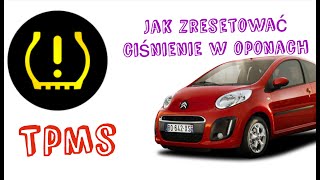 Jak zresetować ciśnienie w oponach Citroen C1 2014  2022 [upl. by Annairba]