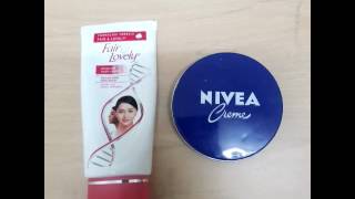 Products quotNivea cream vs Fair and lovelyquot [upl. by Retsbew]