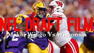 Film Room LSU DT Mekhi Wingo Vs Wisconsin [upl. by Biel74]