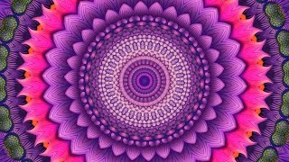 FREE 4K 60p Psychedelic AI Flowers KALEIDOSCOPE SCREENSAVER 1 RPM 1MinLOOP 3 Hrs wBinaural Beats [upl. by Adianez134]