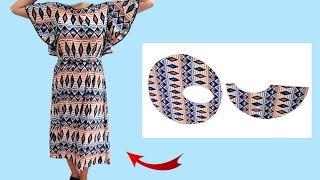 10 Minutes How to Sew a Practical Butterfly Sleeve Dress SML Compatible [upl. by Yraillih]