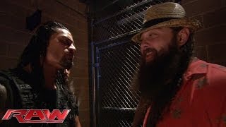 The Wyatt Family and The Shield come facetoface Raw Feb 17 2014 [upl. by Elem]