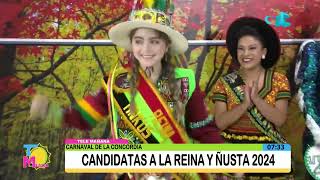 Cochabamba vive el carnavalPresentan a candidatas para reina ñusta y tradición popular del [upl. by Ayokal]