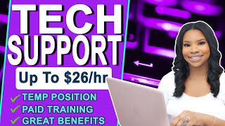 Earn Up to 26Hour Working From Home in Tech Support [upl. by Will]