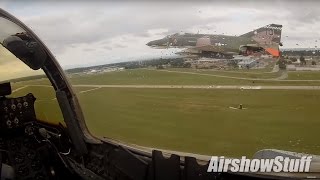 F4 Phantom Helmet Cam  TwoShip Airshow Demo and Departure  EAA AirVenture Oshkosh 2016 [upl. by Nommad]