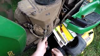 John Deere X350 POV Engine TuneUp [upl. by Leonardo]