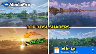 Top 3 bsl Shaders For Minecraft Pe  No Lag Shaders Mcpe [upl. by Drews941]