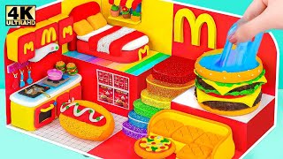 12 DIY Miniature House Compilation ❤️ Build McDonalds Miniature House from Cardboard Polymer Clay [upl. by Camroc]