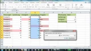 Excel  Bedingte Formatierung  Vergleich mit Referenzwerten [upl. by Adnwahsar]