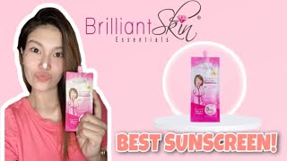 BRILLIANT SKIN ESSENTIALS SUNSCREEN GEL CREAM REVIEW  Super Gandaaaa 😱 [upl. by Magree835]