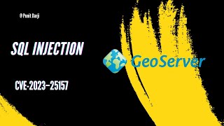 geoserver sql injection vulnerability [upl. by Chouest616]