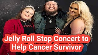 Jelly Roll Stops Concert to Help ‘Cancer Survivor’ [upl. by Jesh123]