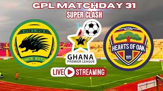 KOTOKO VS HEARTS OF OAK  GPL MATCHDAY 31 LIVE COMMENTARY [upl. by Hedda158]