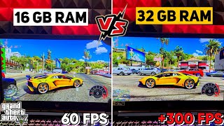 16 GB RAM vs 32 GB RAM  Gaming Performance Test  GTA 5 TEST  Upgrading 16 GB RAM to 32 GB RAM [upl. by Ordway]