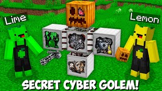 How to LEMON and LIME SPAWN SECRET CYBER GOLEM in Minecraft  NEW CYBER GOLEM [upl. by Lira]