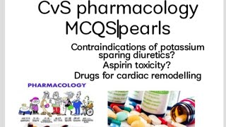 CVS pharmacology PointsPast UHS MCQS CVS PEARLS [upl. by Euseibbob]