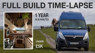 FULL VAN BUILD TIME LAPSE  under 5k camper conversion [upl. by Caasi254]