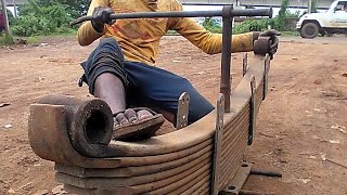 Rear Suspension Leafleaf spring Measurement amp Fitting by Expertise santoshpattimistry [upl. by Towny]