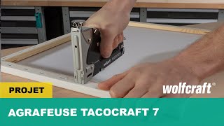 Agrafeuse manuelle polyvalente pour les travaux de bricolage  Kit agrafeuse tacocraft 7  wolfcraft [upl. by Amada]