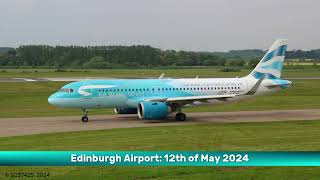 Busy 80 Minutes at Edinburgh Airport EDI 120524 [upl. by Stanislaus]