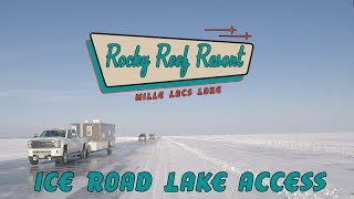 Fishing Indian Point via Rocky Reef Resort​s Ice Road Access on Mille Lacs Lake​ [upl. by Sharpe324]