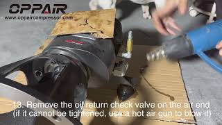 How to replace the air end of the air compressor [upl. by Etnahsal]