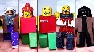 ROBLOX Making All Weird Strict Dad Residence Massacre Weird Strict Grand Ma Sculptures Timelapse [upl. by Aidnis646]