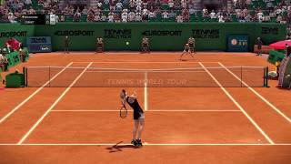 Tennis World Tour 104 UPDATE  Eugenie Bouchard vs Alize Cornet  Gameplay [upl. by Cohlette619]