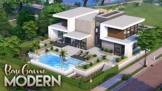 BASE GAME MODERN HOUSE  NO CC  The Sims 4 Speed Build [upl. by Emmalynn]