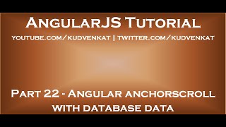 Angular anchorscroll with database data [upl. by Grace459]